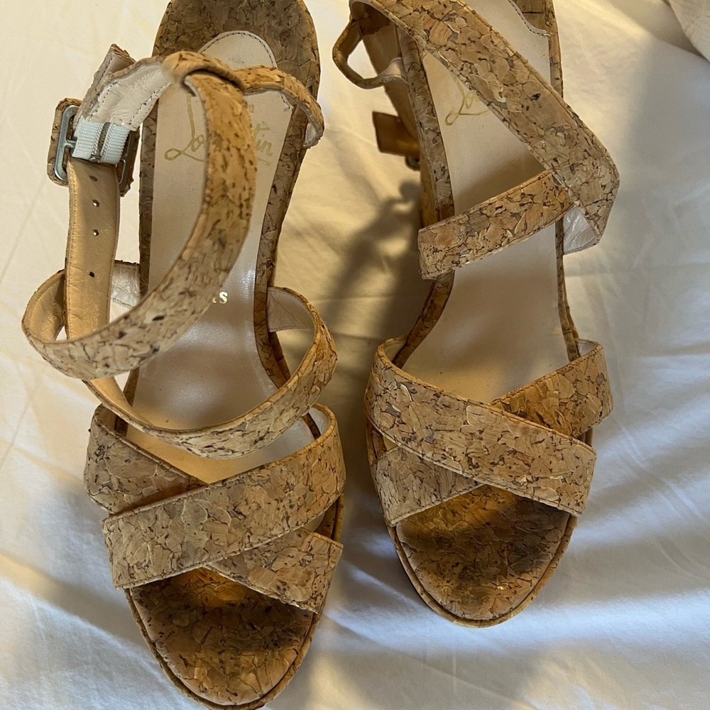 Christian Louboutin, cork wedges